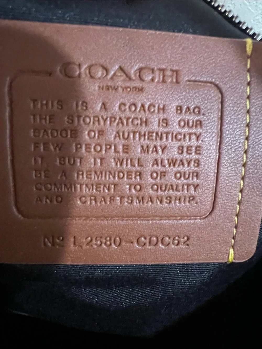 Coach Black Signature Messenger Bag with Blue Center Stripe CDC82.  SVA47
